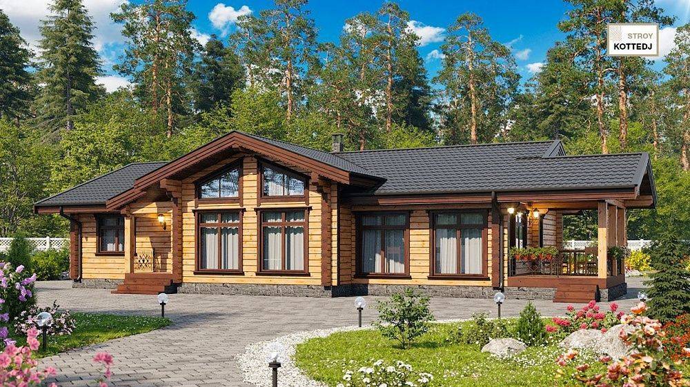 Дома из клееного бруса: одноэтажные проекты и стили коттеджей