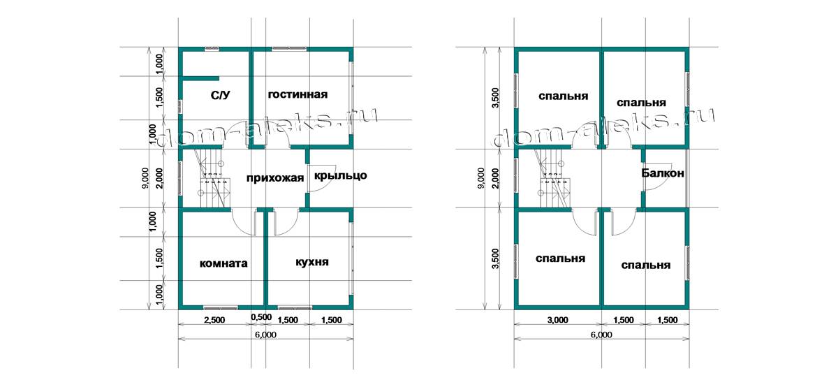 Дома 6 на 7 под ключ с мансардой: планировки, проекты для строительства в москве, цены и фото