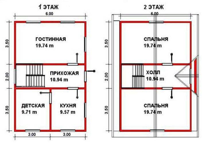 Проекты домов 4 на 6 (62 фото): из бруса и сип-панелей, двухэтажных и других, современный дизайн и планировка