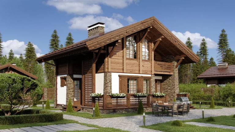 Архитектура дома в стиле шале, фото – rehouz