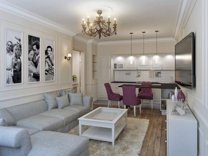 Дизайн кухни-гостиной в квартире: 7 современных проектов